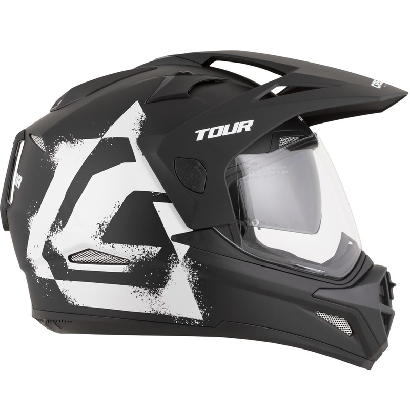 Cască de motocicletă Enduro Cassida Tour 2.0 Crew negru mat-alb