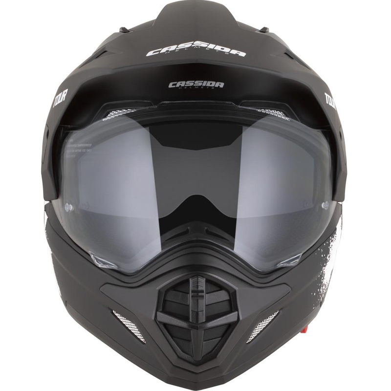 Cască de motocicletă Enduro Cassida Tour 2.0 Crew negru mat-alb