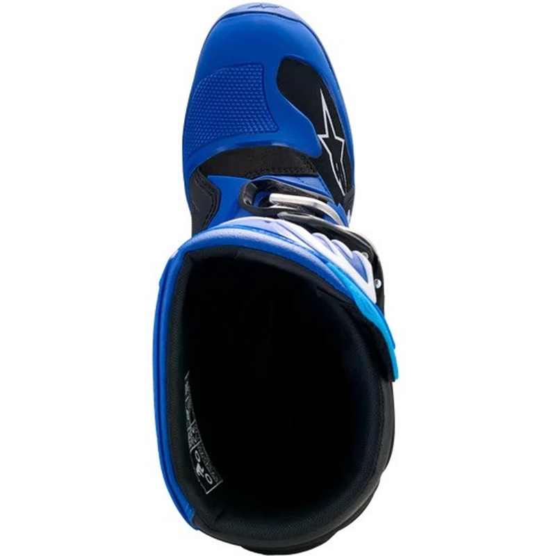 Ghete motocross Alpinestars TECH 7 S YAMAHA pentru copii, colecția albastru-alb-negru