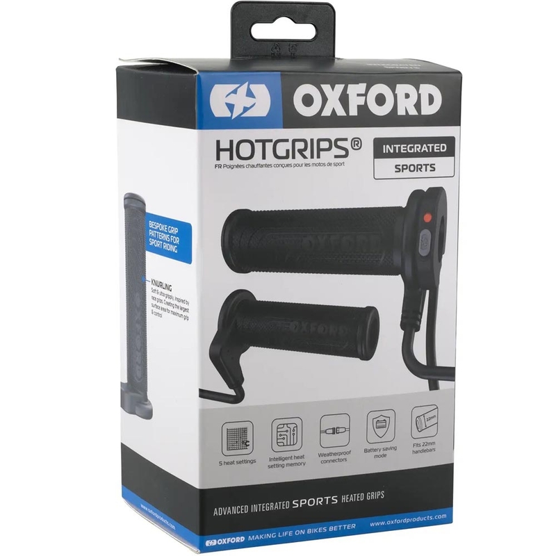Mânere încălzite Oxford HotGrips Advanced Integrated Sport, negre