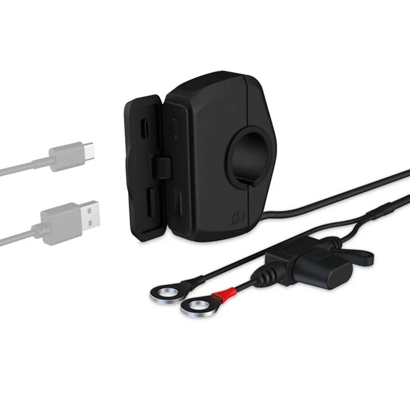 Mufă subțire Oxford USB-C și USB-A neagră