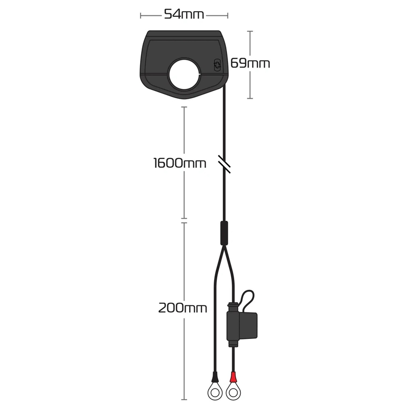 Mufă subțire Oxford USB-C și USB-A neagră