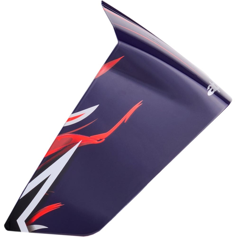 Eleron aerodinamic pentru căști de motocicletă Alpinestars Supertech R10 FLYTE profil de curse albastru mat-roșu-alb