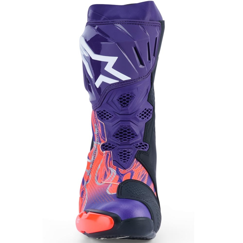 Ghete motociclete Alpinestars Supertech R Vented Flyte ediție limitată Jorge Martin violet-roșu-negru