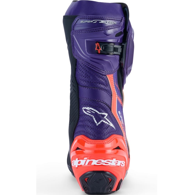 Ghete motociclete Alpinestars Supertech R Vented Flyte ediție limitată Jorge Martin violet-roșu-negru