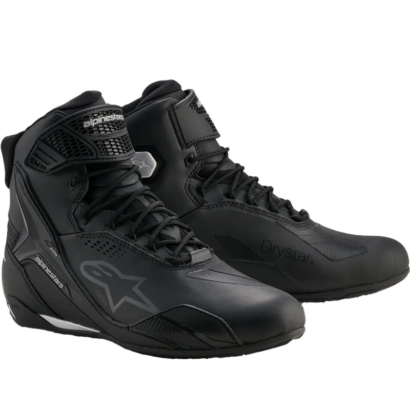 Ghete moto Alpinestars Stella Faster-4 Drystar pentru femei, negru-argintiu