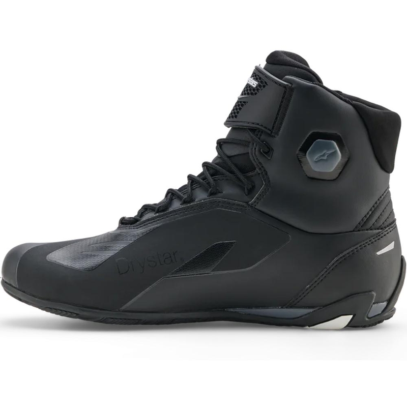 Ghete moto Alpinestars Faster-4 Drystar negru-gri închis-alb