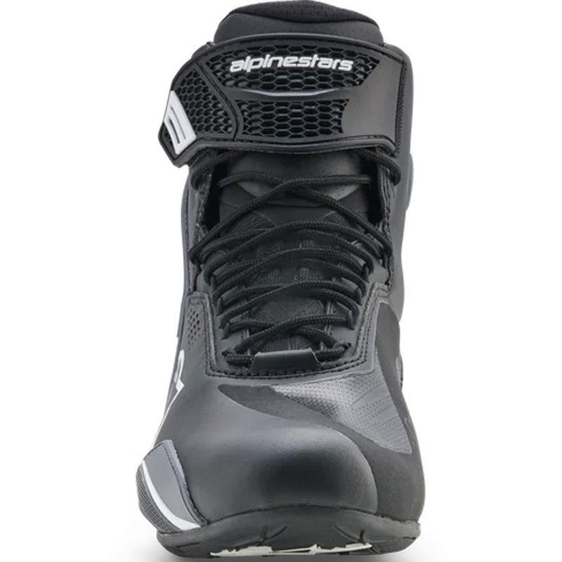 Ghete moto Alpinestars Faster-4 Drystar negru-gri închis-alb