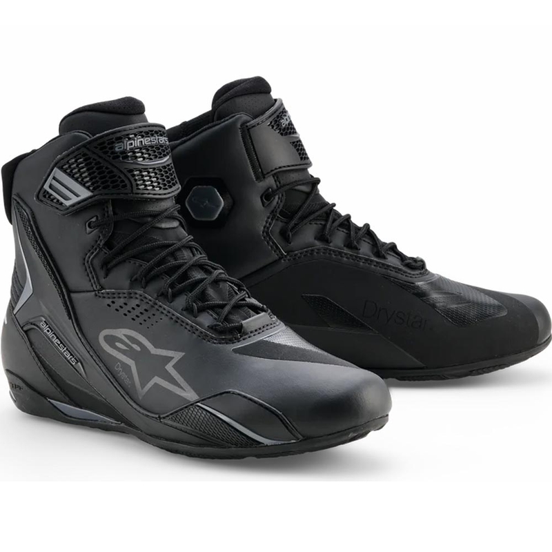 Ghete moto Alpinestars Faster-4 Drystar negru-gri închis