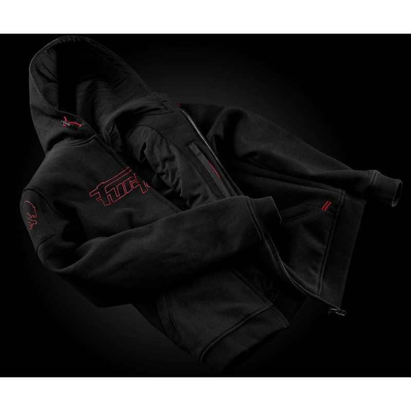 Geacă de motocicletă Furygan Livio X Kevlar® negru-roșu