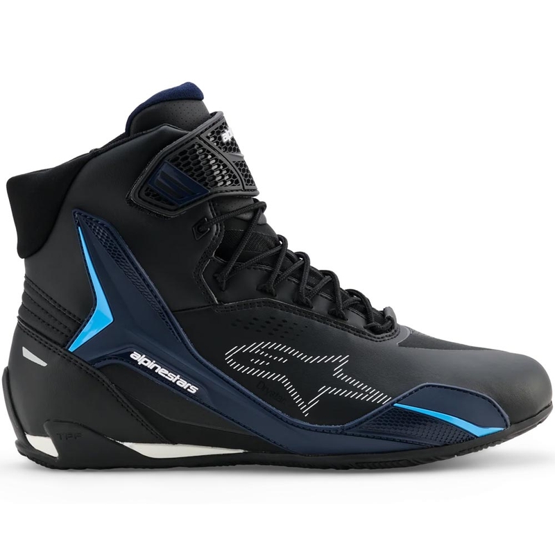Ghete moto Alpinestars Faster-4 Drystar negru-albastru-alb