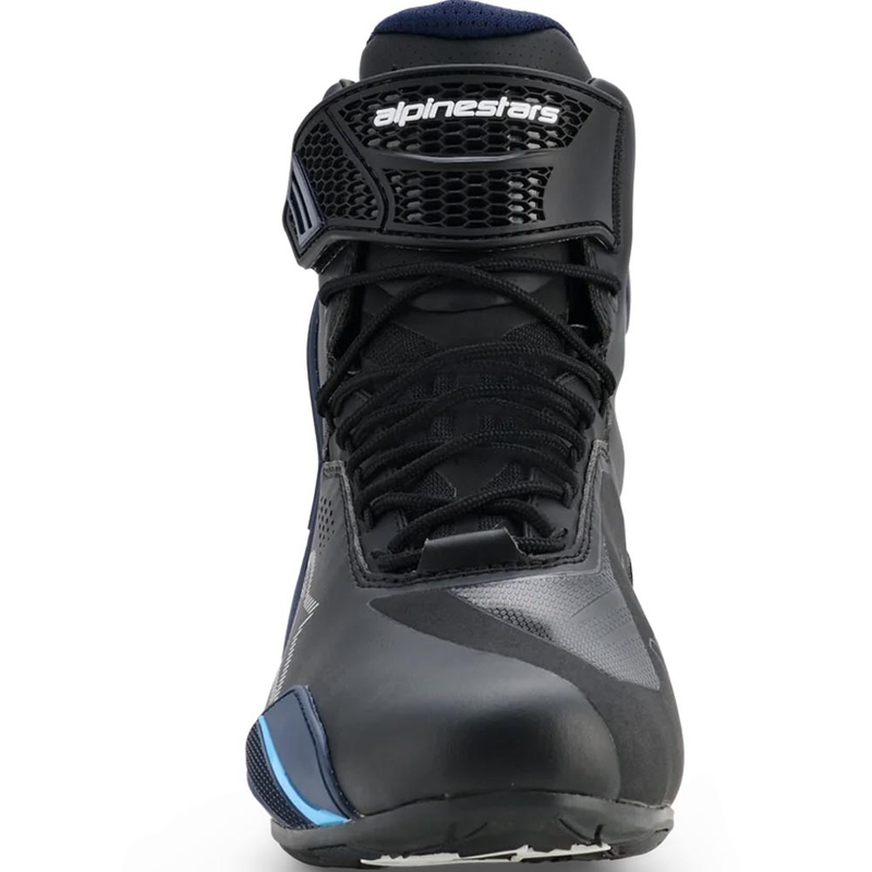 Ghete moto Alpinestars Faster-4 Drystar negru-albastru-alb