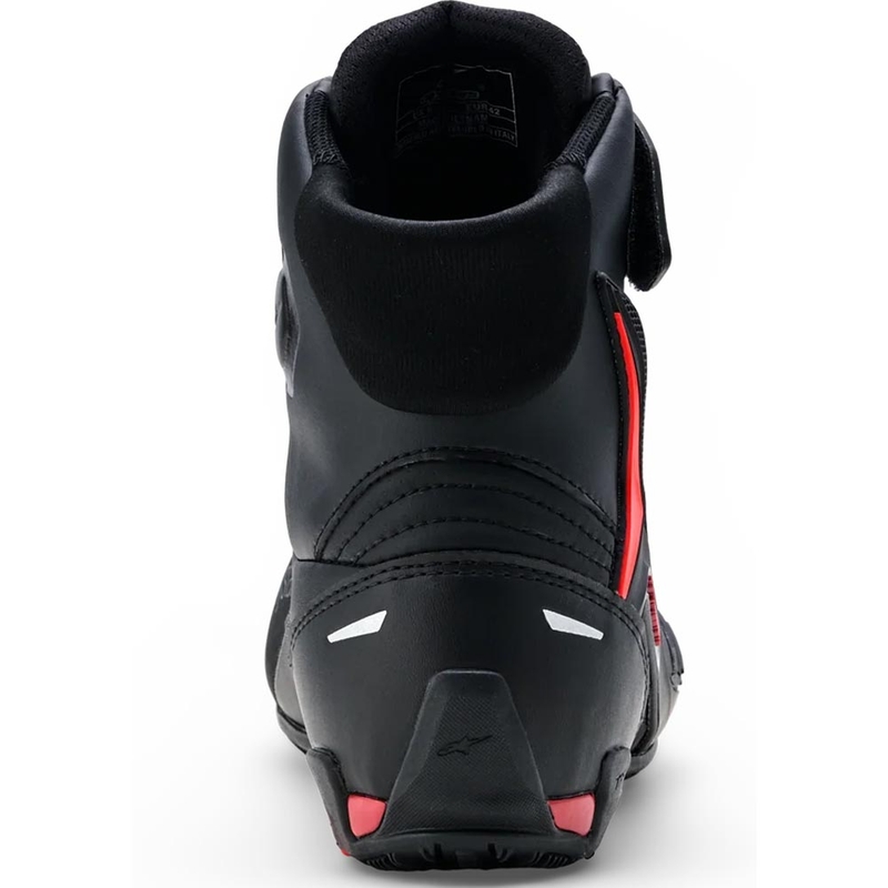 Ghete moto Alpinestars Faster-4 Drystar negru-roșu fluo