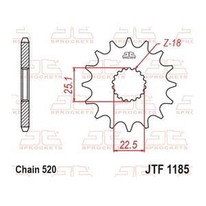 Pinion fata JT JTF 1185-17RB 17T, 520 rubber cushioned