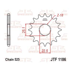 Pinion fata JT JTF 1186-16RB 16T, 525 rubber cushioned