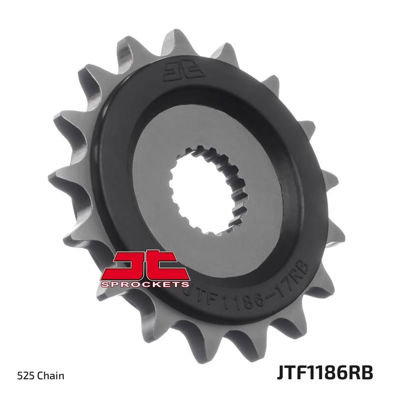 Pinion fata JT 17T, 525 rubber cushioned