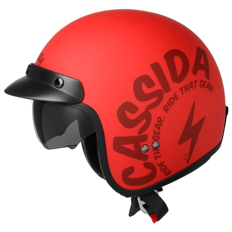 Cască de motocicletă Cassida Oxygen Gear Red-Black Open Motorcycle Helmet
