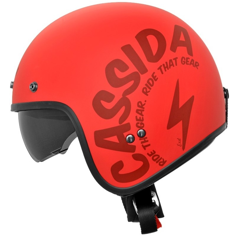Cască de motocicletă Cassida Oxygen Gear Red-Black Open Motorcycle Helmet