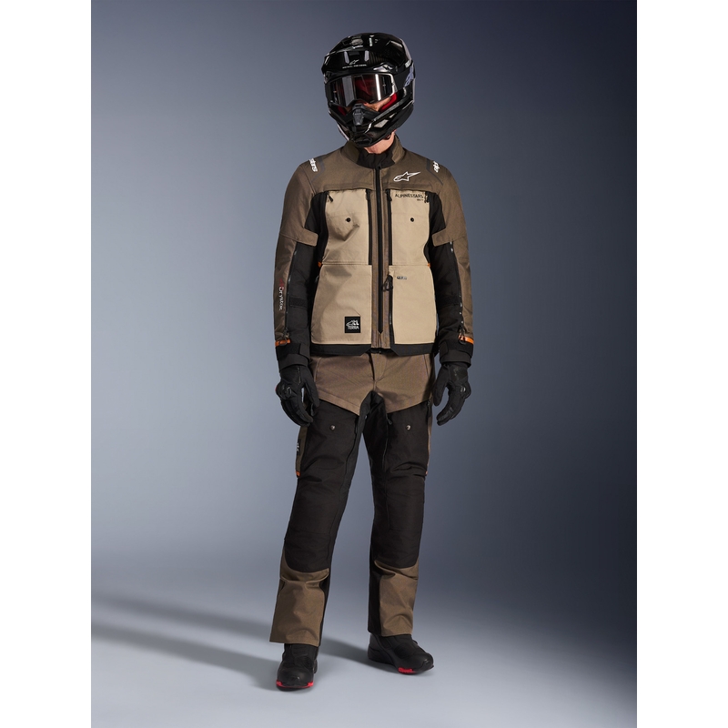 Geacă motocicletă Alpinestars Cusco Drystar maro-negru