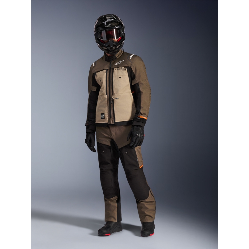 Geacă motocicletă Alpinestars Cusco Drystar maro-negru