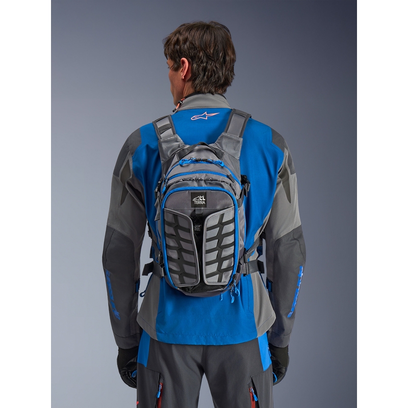 Rucsac motocicletă Alpinestars AT-15 gri închis-gri-albastru 15 l