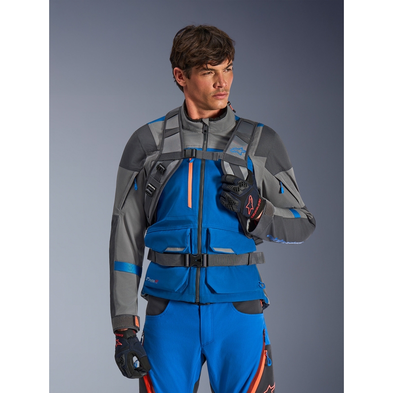 Rucsac motocicletă Alpinestars AT-15 gri închis-gri-albastru 15 l