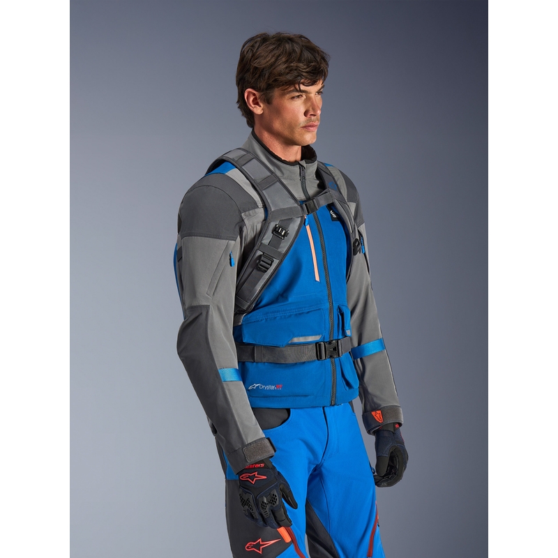 Rucsac motocicletă Alpinestars AT-15 gri închis-gri-albastru 15 l