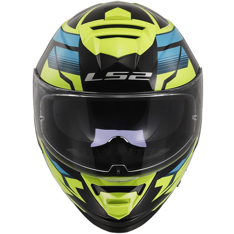 Cască de motociclist LS2 FF800 Storm II Tracker negru-galben-fluo integrală LS2 FF800 Storm II Tracker