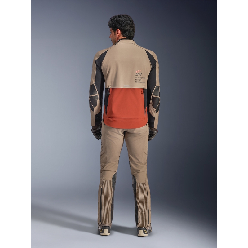 Geacă motocicletă Alpinestars AMT-8 Stretch Drystar XF maro-portocaliu-negru
