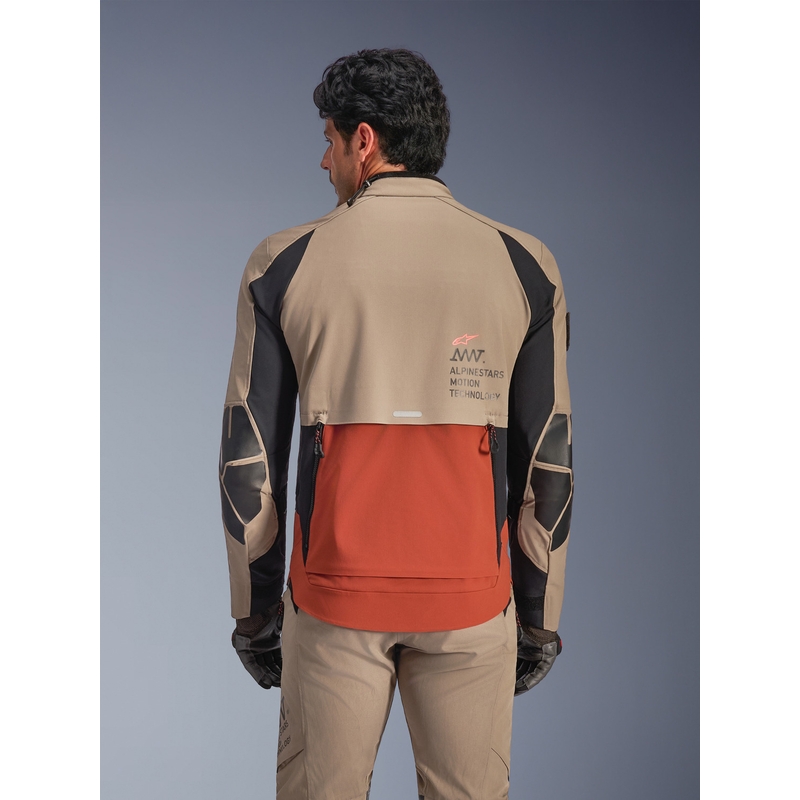 Geacă motocicletă Alpinestars AMT-8 Stretch Drystar XF maro-portocaliu-negru