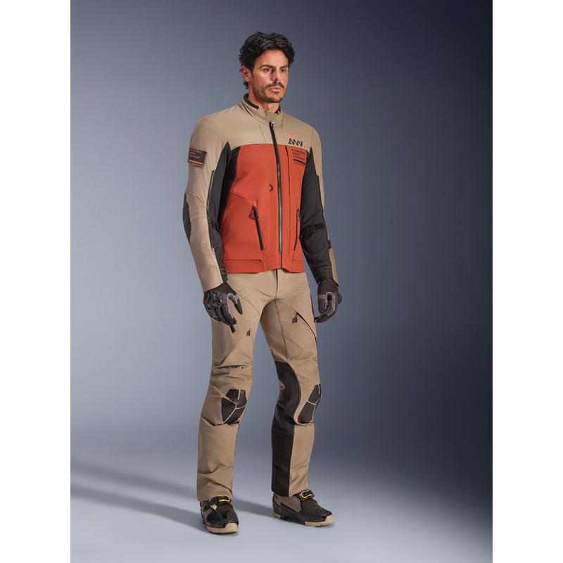 Geacă motocicletă Alpinestars AMT-8 Stretch Drystar XF maro-portocaliu-negru