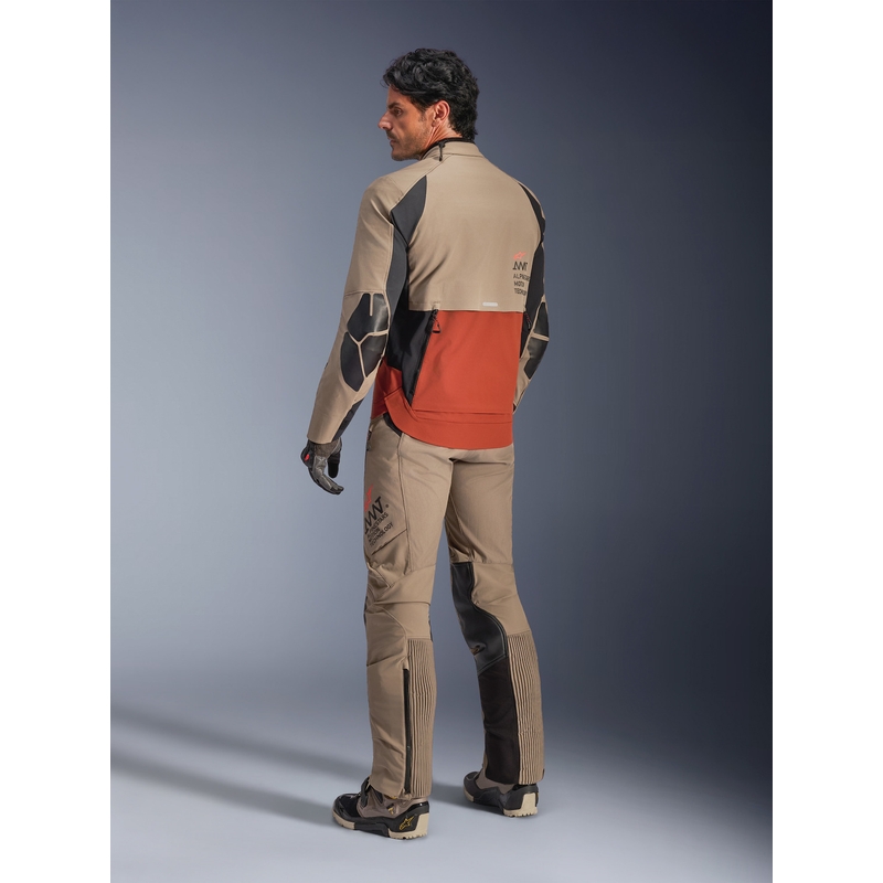Geacă motocicletă Alpinestars AMT-8 Stretch Drystar XF maro-portocaliu-negru
