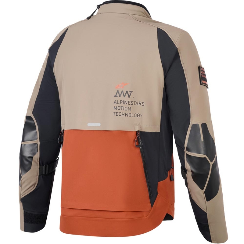 Geacă motocicletă Alpinestars AMT-8 Stretch Drystar XF maro-portocaliu-negru