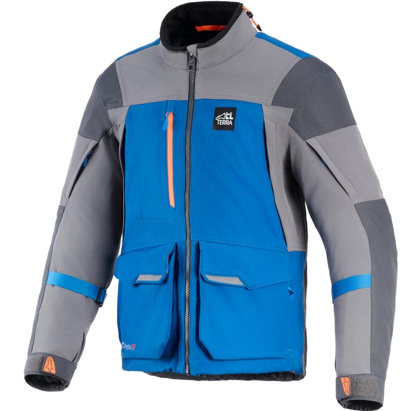 Geacă motocicletă Alpinestars Maxdura Drystar XF albastru-gri închis