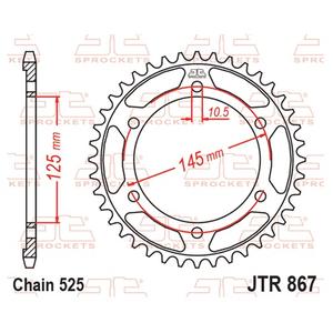 Foaie spate JT JTR 867-42 42T, 525
