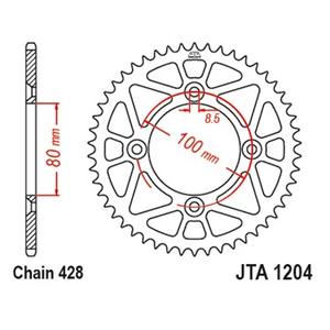 Foaie spate ALU JT JTA 1204-46BLK 46)T, nt((428 Negru