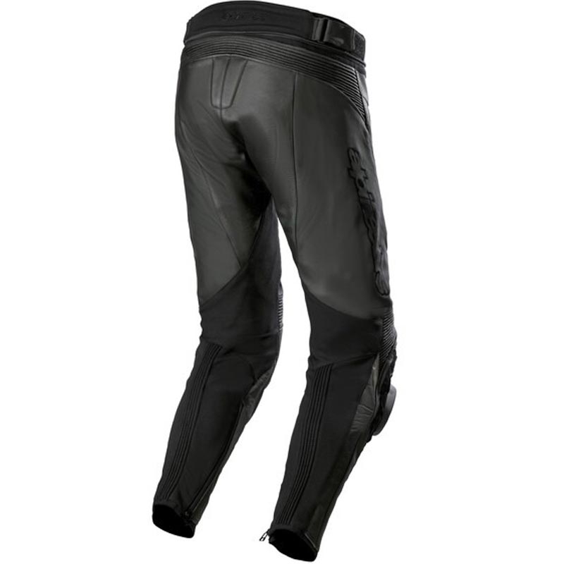 Pantaloni de motocicletă din piele Alpinestars Missile 3 Airflow negri