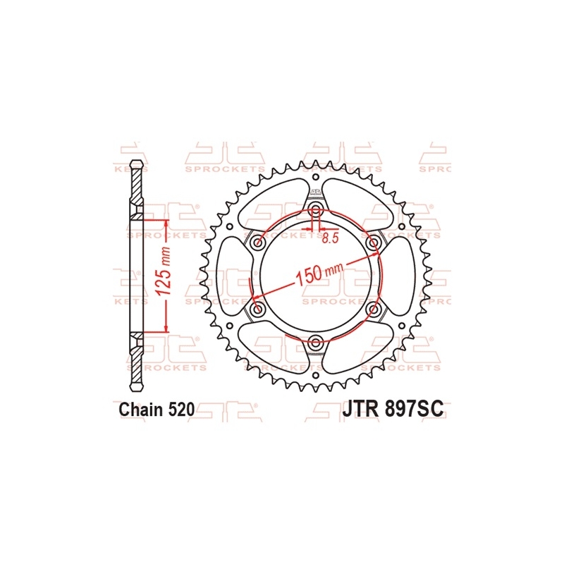 Foaie spate JT 50T, 520 Self Cleaning Lightweight
