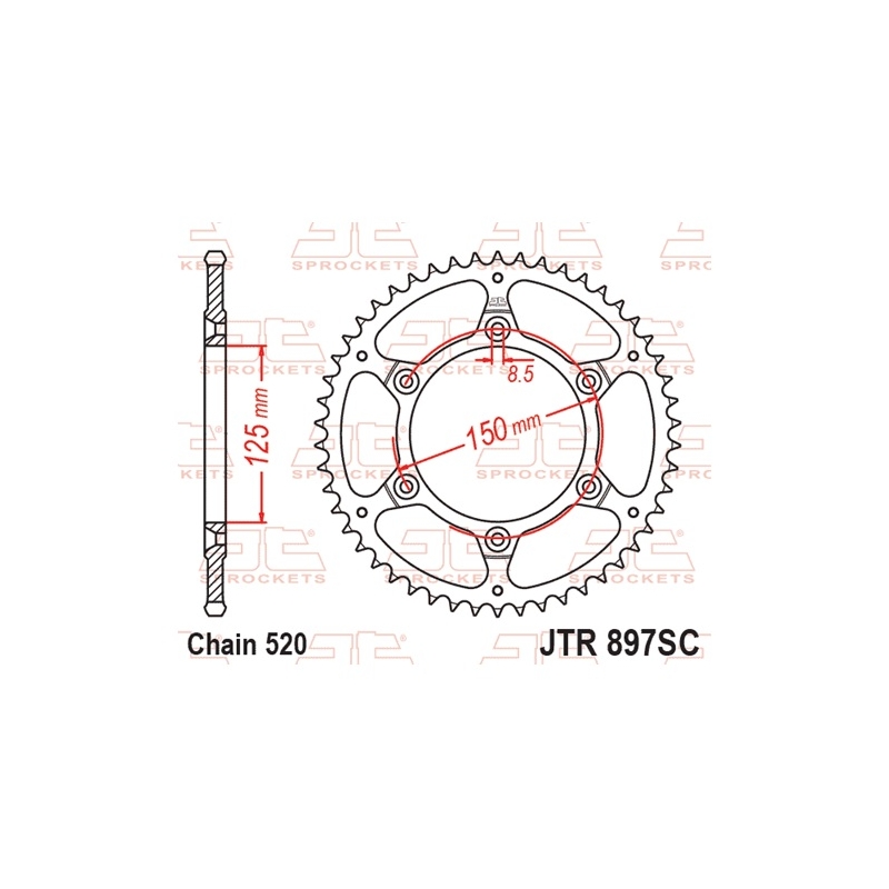 Foaie spate JT 40T, 520 Self Cleaning Lightweight