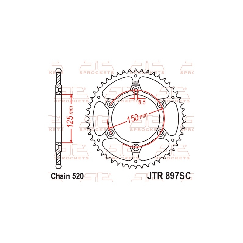 Foaie spate JT 42T, 520 Self Cleaning Lightweight