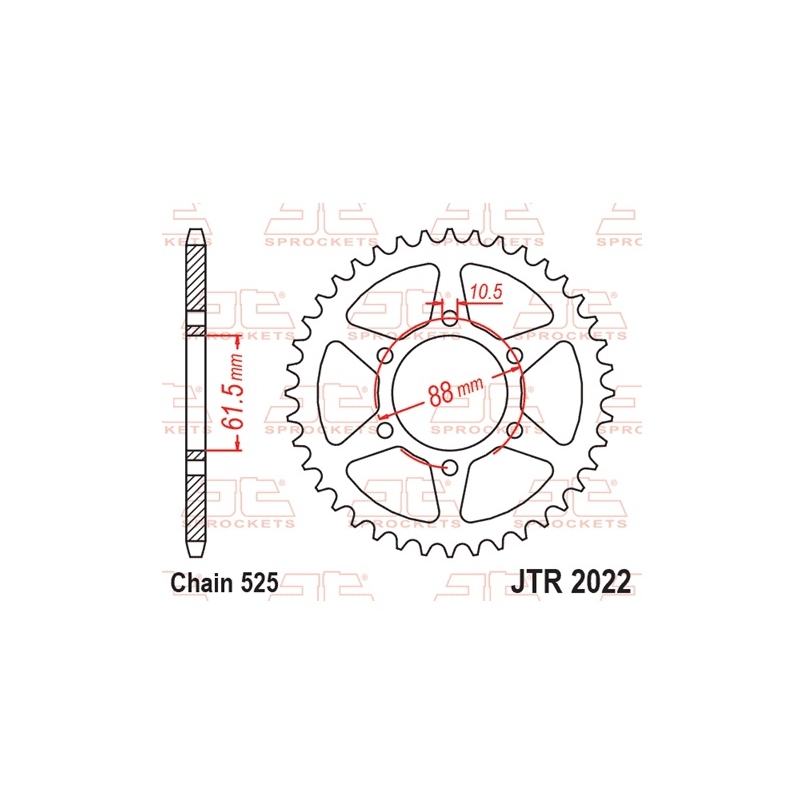 Foaie spate JT 38T, 525