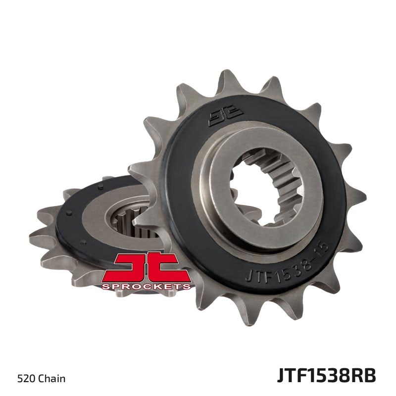Pinion fata JT 15T, 520 rubber cushioned