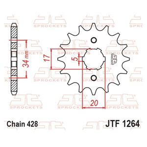 Pinion fata JT JTF 1264-15 15T, 428