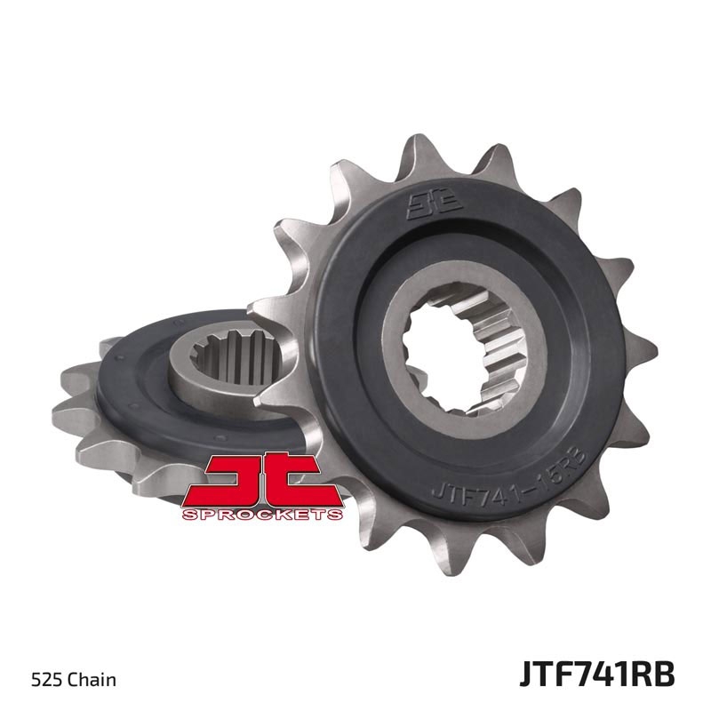 Pinion fata JT 15T, 525 rubber cushioned