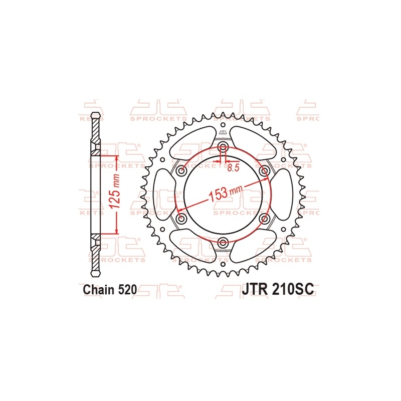 Foaie spate JT 48T, 520 Self Cleaning Lightweight