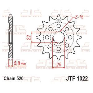 Pinion fata JT JTF 1022-15 15T, 520