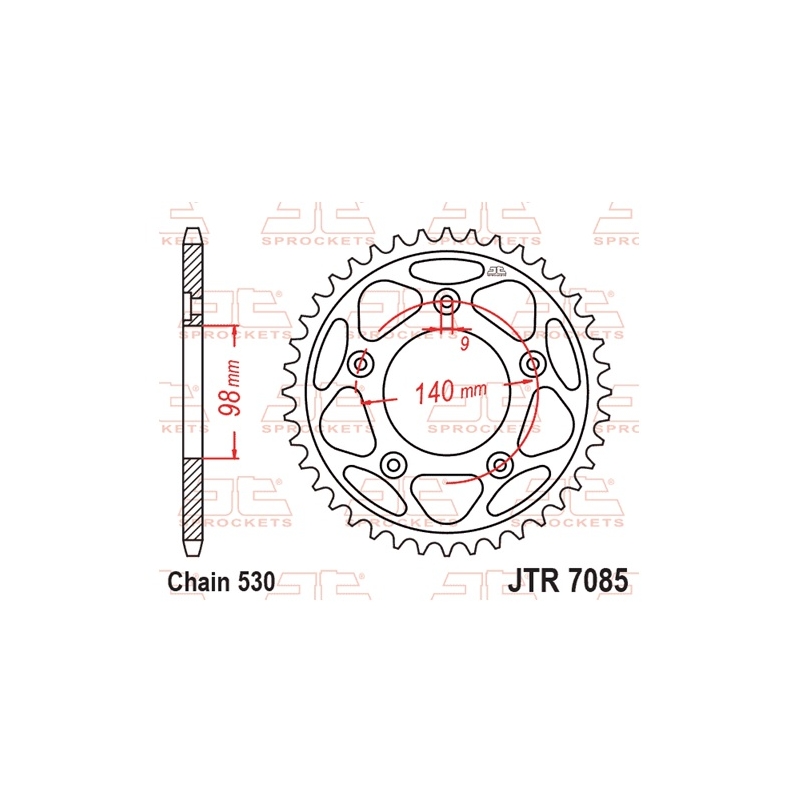 Foaie spate JT 48T, 530 Black Zinc