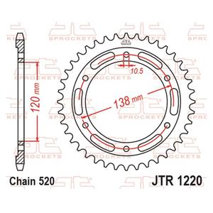 Foaie spate JT JTR 1220-36 36T, 520 lichidare