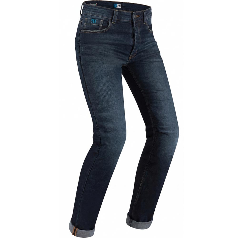 Blugi pentru motociclete PMJ Caferacer Legend albastru închis lichidare