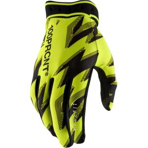 Mănuși motocross 100% Ridefit galben-negru fluo